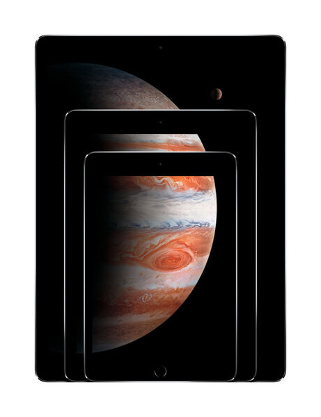 Die Größenverhältnisse der iPads (Bild: Apple)