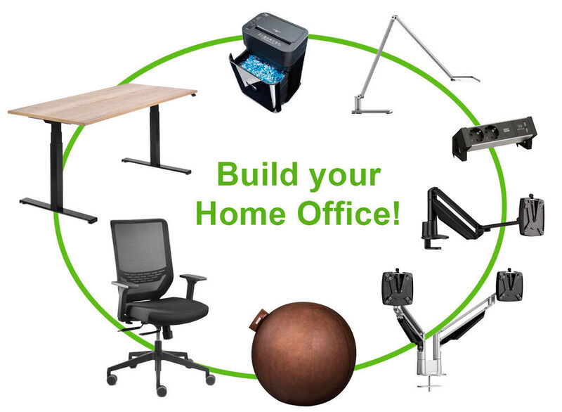 Der Onlineshop homeoffice-einrichten.shop bietet für die Einrichtung im Büro zuhause ein Homeoffice-Komplettset an, das sich Schritt für Schritt aus einem Steh-Sitz-Schreibtisch, einer Monitorhalterung, einer Tischlampe und einem Bürostuhl sowie auf Wunsch weiterem Zubehör zusammenstellen lässt. (BTS)