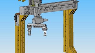 1 Am CAD-Bildschirm  ... lassen sich die Domino-Elemente schnell platzieren und zu aufgabenbezogenen Handlingsystemen zusammenstellen.  Bilder 1,3 und 4 Komax (Archiv: Vogel Business Media)