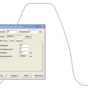 2 Verzahnungsgeometrie Zahnrad: Generierte Verzahnungsgeometrie des zu spritzenden Zahnrades.