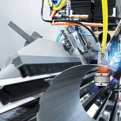 The Flexistar enables highly flexible production of laser-welded tubes thanks to its tool-free clamping system. (Image:Because Technology, LLC)