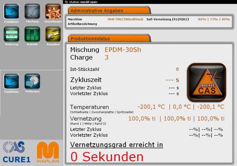 Mit nur wenigen Eingaben berechnet Cure-1 die Vernetzungsentwicklung auf der Basis gegebener Materialdaten, sowie einer vereinfachten Artikelgeometrie. Alle mischungs-, chargen- und werkzeugspezifischen Datensätze werden auf dem System abgespeichert, so Maplan. (Bild: Maplan)