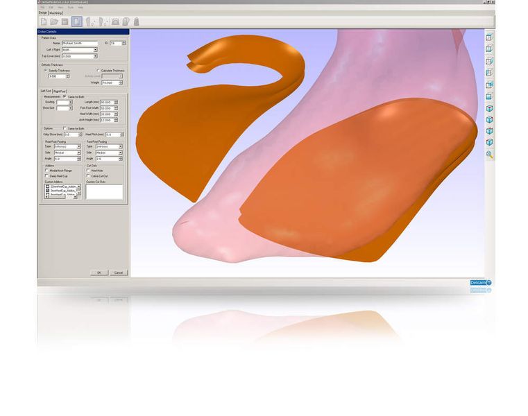Für die Orthopädietechnik:  OrthoModel heißt das hochautomatisierte System zur Konstruktion und Fertigung orthopädischer Einlegsohlen. (Archiv: Vogel Business Media)