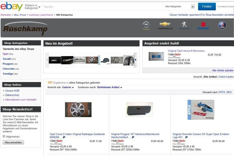 Auch auf Ebay sind die Westfalen aktiv. (Bild: Richter)
