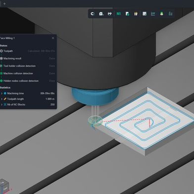 Background simulation during toolpath calculation (Source: Ency)
