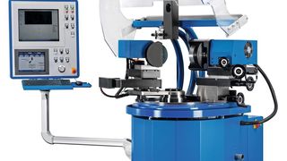 Die Abrichtmaschine AR17 eignet sich für ein schnelles und präzises Abrichten von Schleifscheiben. (ERO-Führungen)