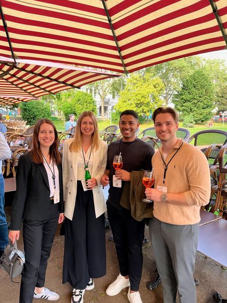 Mit dem SVA-Team kann man viel Spaß haben – (v.l.) Silke Söllner, Elaine Merkle, Jonathan Plesch u. Julian Papp. (Bild: TIM AG)