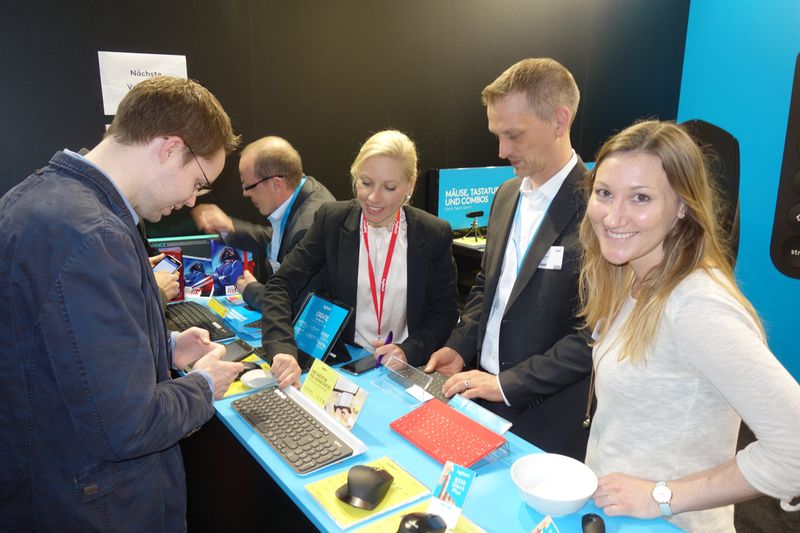 Das Logitech Team hatte alle Hände voll zu tun. (Bild: IT-BUSINESS)