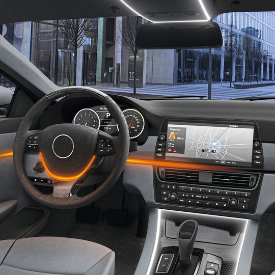 LED-Licht im Fahrzeug: Licht spielt für das Cockpit eine wichtige Rolle. Hier sind es vor allem Design- und Sicherheitsaspekte. LED-Licht im Fahrzeug: Licht spielt für das Cockpit eine wichtige Rolle. Hier sind es vor allem Design- und Sicherheitsaspekte.