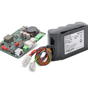 Die intelligente DC-USV Bicker UPSI-2406 (144W/24V/6A) mit LiFePO4-Batteriepack Bicker BP-LFP1325 (13,2V/2,5Ah/33Wh) schützt 24VDC-Applikationen bei Stromausfall, Spannungseinbrüchen oder Flicker.(Bild:  Bicker Elektronik GmbH, Sunflower Labs Inc.)
