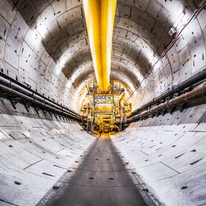 Fertiggestellter Tunnel beim Projekt Eurasia-Tunnel in Istanbul.