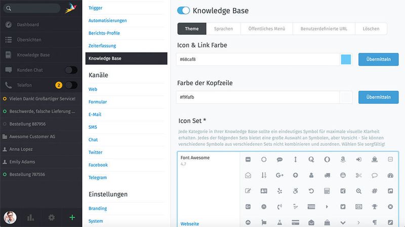 Abbildung 2: Das Gros der Kunden will nicht abwarten, bis sich jemand vom Service Desk rührt, sie benötigen eine Wissensdatenbank.  (Zammad)