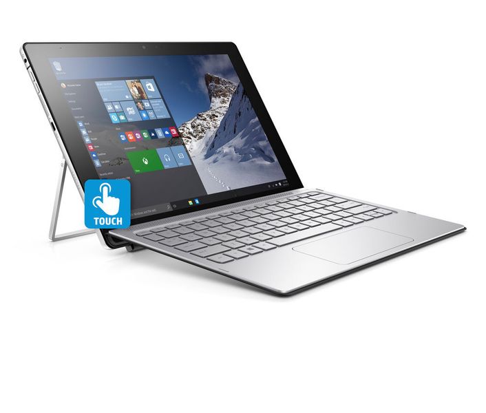 Surface lässt grüßen: Das neue 2-in-1-Tablet Spectre x2 mit magnetisch andockbarer Tastatur. Hinter dem Full-HD-Display sitzt ein Intel Core M der Skylake-Generation als Prozessor. (Bild: HP)
