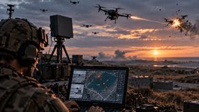 Intelic's AI-supported command-and-control system Nexus can integrate sensors and interceptor drones to counter aerial threats (Illustration). (Picture: AI generated)