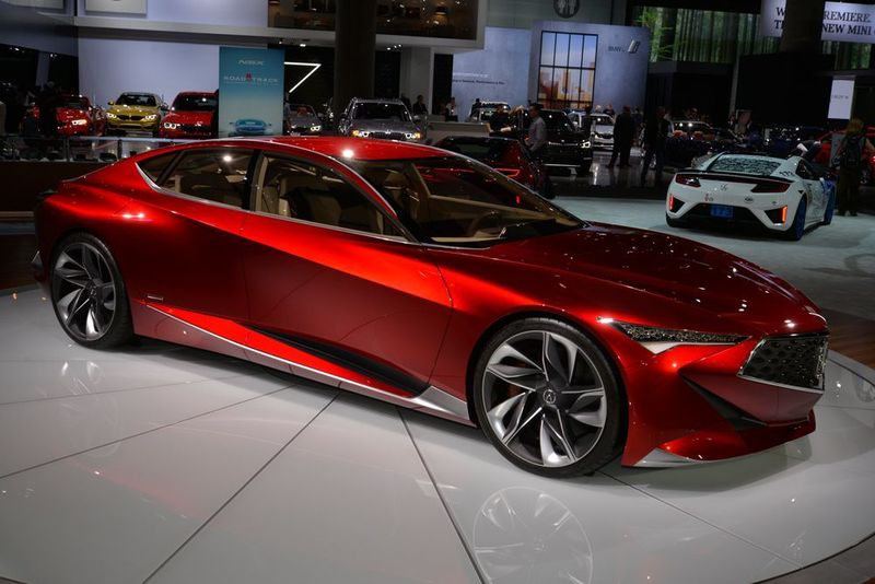 Auch japanische Hersteller haben in LA einiges zu zeigen. Ein Traum in Rot: Das Acura Precision Concept. (Newspress)