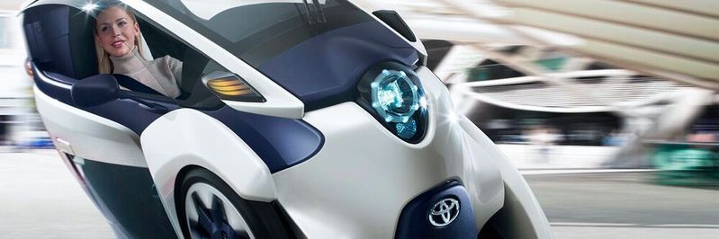 Toyota’s three-wheeler EV iRoad concept. Toyota’s three-wheeler EV iRoad concept.