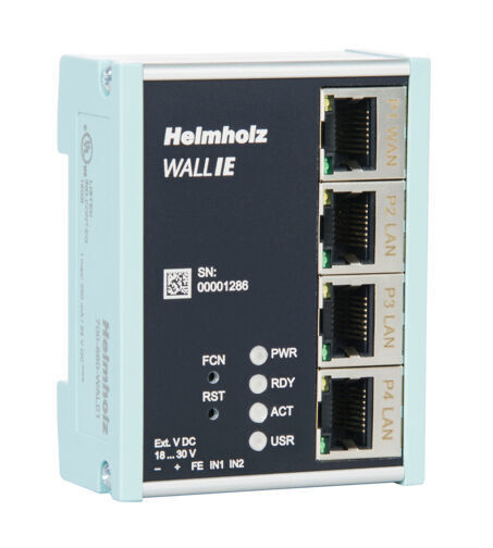 WALL IE der Helmholz GmbH & Co. KG (SPS 2019: Halle 7, Bild 404) schützt das Automatisierungsnetzwerk vor unbefugten Zugriffen. Durch die individuelle Konfiguration, kann die Firewall leicht an die Anforderungen des jeweiligen Maschinennetzwerkes angepasst werden. Sollen dabei identische IP-Adressbereiche realisiert werden, fungiert WALL IE als Bridge. Die platzsparende industrietaugliche Bauform für die Hutschiene erleichtert die Montage.  (Helmholz)