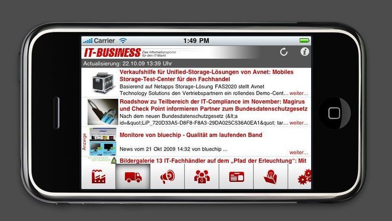 Mit dem iPhone-App von IT-BUSINESS haben Sie die aktuellsten IT-Channel-News stets bei der Hand. (Archiv: Vogel Business Media)