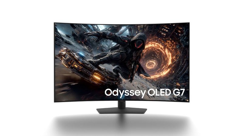 Viel Platz für Details bei Open-World-Spielen: Das gebogene 16:9-OLED-Panel des Odyssey OLED G7 stellt bei 42-Zoll-Diagonale die 4K-Auflösung mit bis zu 165 Hz dar. (Bild: Samsung)