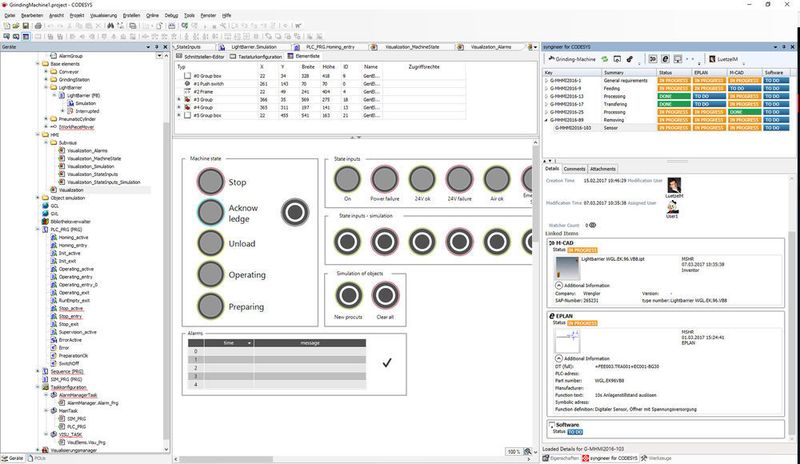 Über die Integration in Codesys können Programmierer direkt auf wichtige Informationen der Steuerungstechnik zugreifen. (Eplan)