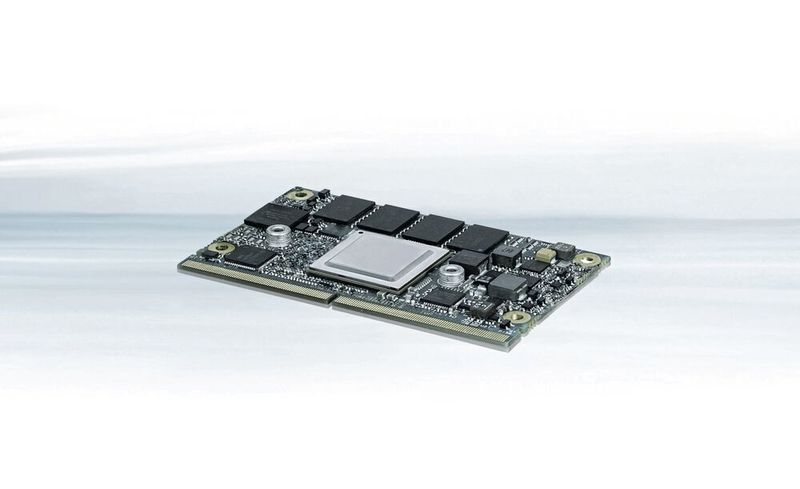 Das Kontron Smarc-SAL28 Modul mit dem NXP Dual Cortex A72 LS1028 Prozessor sowie einer 3D GPU bietet bis zu fünf integrierte TSN-fähige 1GB Ethernet-Ports direkt aus dem Controller an. Es eignet sich damit bestens zum Einsatz in Industrie-4.0-Systemen basierend auf Ethernet-Protocol-Standards. (Kontron)
