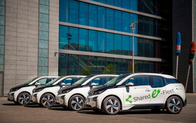 Im Projekt Shared E-Fleet wurde elektromobiles Carsharing im Unternehmensumfeld unter realen Bedingungen erprobt. (Bild: Ludmilla Parsyak, Fraunhofer IAO)