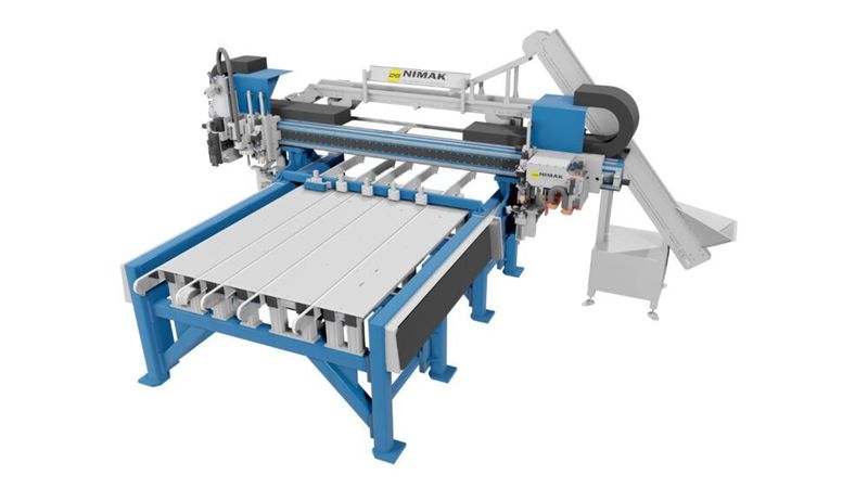 Die Koordinatenmaschine Nimak Multiflex ist eine optimale Lösung für Flachbleche.  (Visual Components)