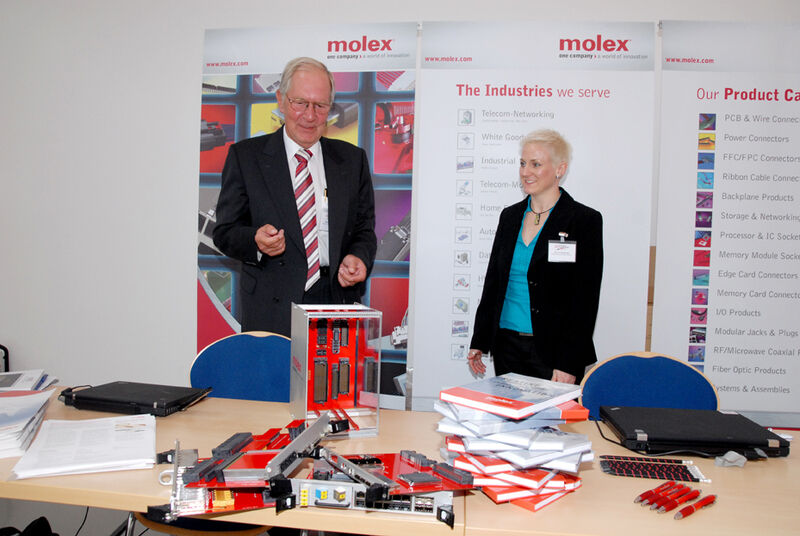 Das Thema des Standes von Molex Deutschland: viele Märkte verlangen noch mehr Produkte. (Archiv: Vogel Business Media)