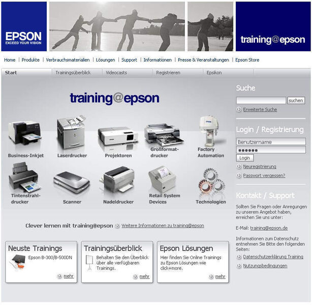 Mit Hilfe des Online-Tools »training@epson« können Fachhandelspartner individuelle Lehrpläne erstellen. (Archiv: Vogel Business Media)