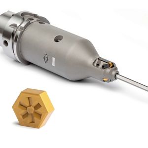 The HNHX indexable inserts feature a minimum of 12 cutting edges, thereby increasing the cost-effectiveness of valve seat machining to a new level.(Image: Mapal)