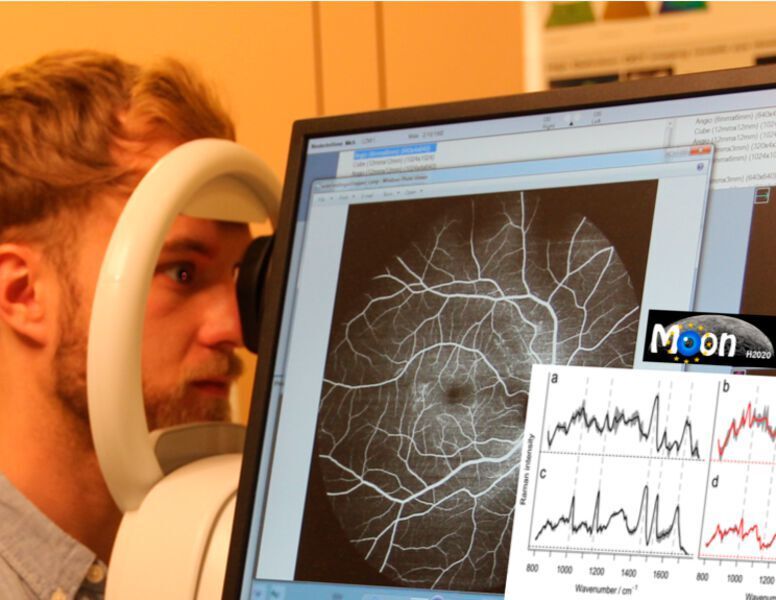 Ein europäisches Forscherteam baut ein Gerät, an dem Patienten ihr Auge berührungsfrei abrastern lassen können und wenige Minuten später eine Diagnose erhalten. (Ewald Unger/ Medizinische Universität Wien)