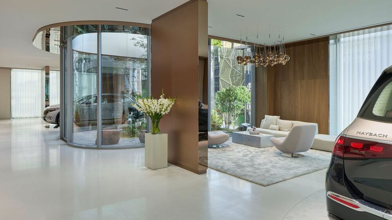 Besucher können bei Maybach vom Trubel der Stadt abtauchen. (Bild: Mercedes-Benz AG)