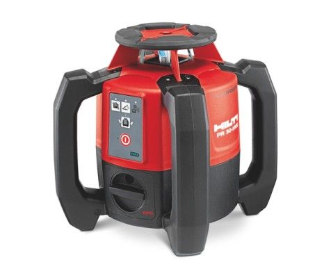 Red Dot Award 2015 - Rotationslaser Hilti PR 30-HVS: Historisch betrachtet war das Vermessungswesen eine komplizierte Angelegenheit, die per Messkette und Winkelkreuz geschah. Heutige Vermessungen erfolgen per Rotationslasergerät, wobei mittels Laserstrahl durch Rotation eines Umlenkprismas eine Bezugsebene erzeugt wird. Perfekt angepasst an die spezifischen Bedingungen im Bauwesen, begeistert der Rotationslaser Hilti PR 30-HVS durch eine neue Formensprache. Gestaltet ist er mit ausgewogenen Proportionen und kompakten Maßen. Ein zentraler Aspekt ist die außerordentliche Robustheit dieses Gerätes. Das Gehäuse ist äußerst solide gefertigt, seine vier Hartgummigriffe fangen auch starke Stöße ohne Schaden ab. Das Gerät ist damit gut gewappnet selbst für schwierige Bedingungen wie Dauerregen, Staub oder das Herunterfallen auf harte Böden. Es liefert auch unter solchen extremen Gegebenheiten weiterhin präzise Messergebnisse. Die ergonomisch gestalteten Handgriffe sind zudem haptisch angenehm und erlauben dem Nutzer ein komfortables Transportieren. Ausgestattet mit einer hochentwickelten, sensiblen Technologie ist der Rotationslaser Hilti PR 30-HVS einsetzbar bei allen Messvorgängen für das Nivellieren, Ausrichten und Planieren. Messergebnisse und Daten werden dabei klar und übersichtlich dargestellt. Durch seine kompakte, solide und funktionale Gestaltung bietet er damit ein sehr verlässliches Messgerät für die Arbeit auf Baustellen.  (Bild: Red Dot)