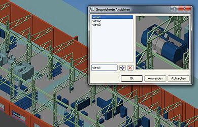 Verschiedene 3D-Ansichten für den Kunden abspeichern (Bild: CAD Schroer)