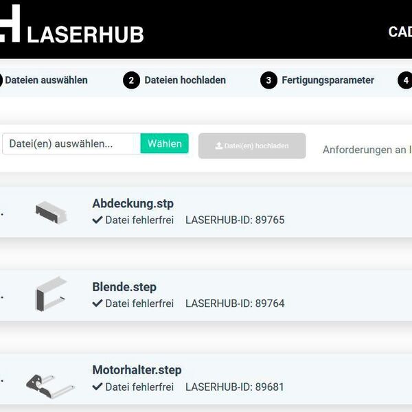 Beispiel zur Prüfung der Teile. (Laserhub GmbH)