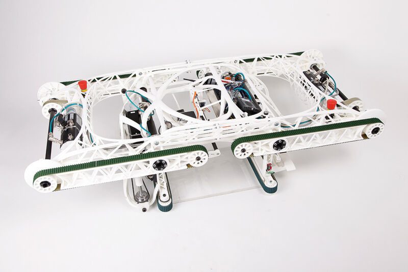 Mit Elementen aus dem 3D-Drucker gefertigtes Modell des «RackRacer» (Bild: Fraunhofer)