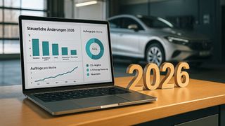 Der sogenannte Investitionsbooster der Bundesregierung ist eine der Trieb­federn, die Autohäusern und Werkstätten 2026 steuerliche Änderungen bringen. (Bild: Dall-E / KI-generiert)