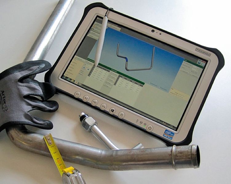 Als mobile Version hilft T Project Draft dabei, die Rohrfertigung zeit- effizienter zu gestalten. (Bild: Transfluid)
