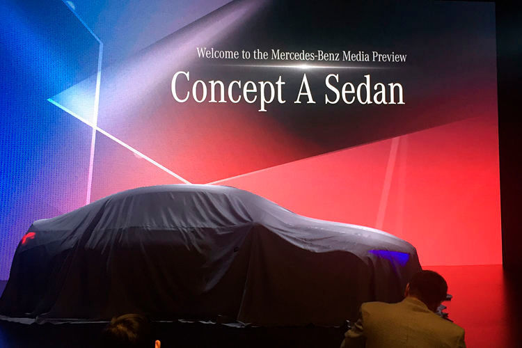 Der „Concept A Sedan“ wurde vor Journalisten enthüllt. (Claus-Peter Köth)
