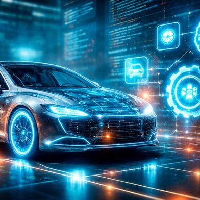 Laut dem aktuellen State of Automotive Software Development Report von Perforce verwenden bereits 71 % der befragten Unternehmen KI in der Entwicklung von Fahrzeugsoftware. (Bild: Dall-E / KI-generiert)