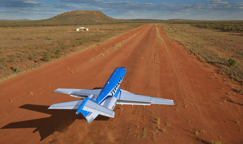 Le PC-24 pourra se poser sur des pistes courtes et même des pistes naturelles. (Image: Pilatus)