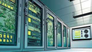 Damit die Kosten angesichts ständig wachsender Datenmengen nicht immer weiter ansteigen, wird nach neuen Möglichkeiten gesucht, Storage stromsparender und damit günstiger zu machen. (Bild: Midjourney / KI-generiert)