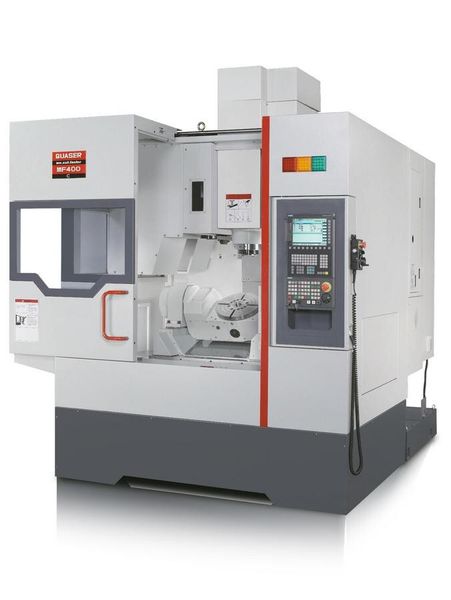 Für Einsteiger in die Hochleistungszerspanung gibt es die Quaser MF 400 zu sehen. Ihre Siemens 828D liefert eine digitale Achsensteuerung und dabei ist die Maschine so stabil, dass auch die Fünf-Seiten-Bearbeitung gelingt. (Bild: Hommel Unverzagt)