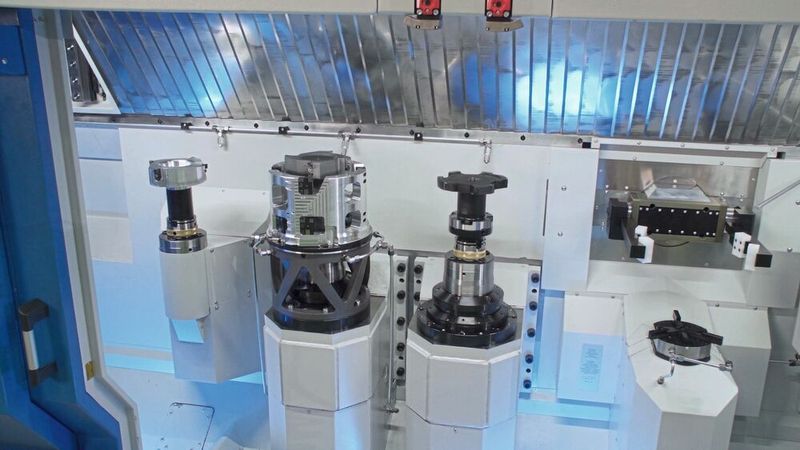 The workpiece is brought sequentially to the various machining stations in the pick-up lathe. (Image:Mapal)