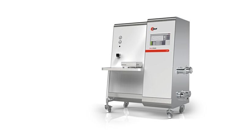 Multilab is available in different process combinations. It allows feasibility studies as well as process development.
Small production batches of 0.5 l to 10 l are possible, too. (Glatt)