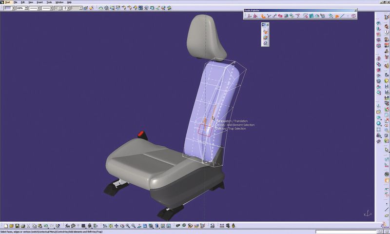 Imagine & Shape ist in der Handhabung vergleichsweise einfach und intuitiv. Damit können Anwender rascher als mit herkömmlicher CAD-Technologie komplexe Freiformflächengebilde modellieren. (Bild: Jonhson Controls)