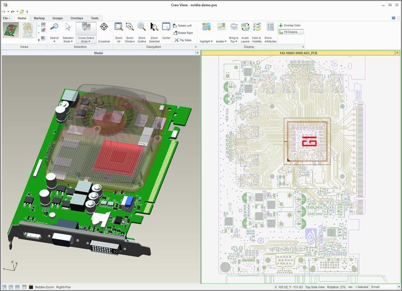 Creo View ECAD für Ansichten, Abfragen und Anmerkungen im Bereich der elektronischen Geometrie.  (Bild: PTC)