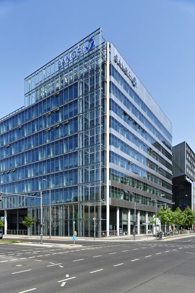 Of the 110,000 employees, nearly half (54,000) work in Europe and of those 27,500 are based in France. The photo shows the company’s Berlin headquarters. (Picture: Yves Sucksdorff/Sanofi)