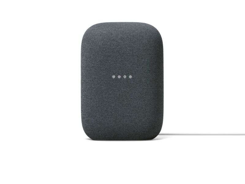 Googles smart Speaker „Nest Audio“ ist mit Stoff überzogen und kann You Tube Musik per Sprache steuern. (Google)