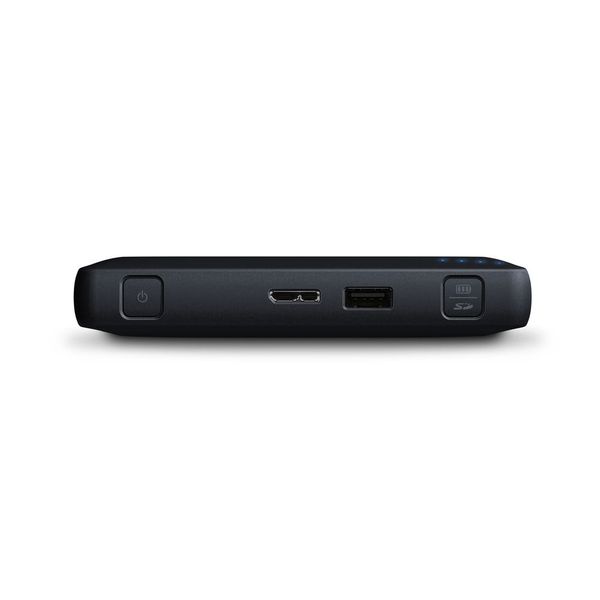 Die My Passport Wireless Pro bietet bis zu drei TB Speicherplatz, der Akku hält bis zu 10 Stunden. (Bild: Western Digital)